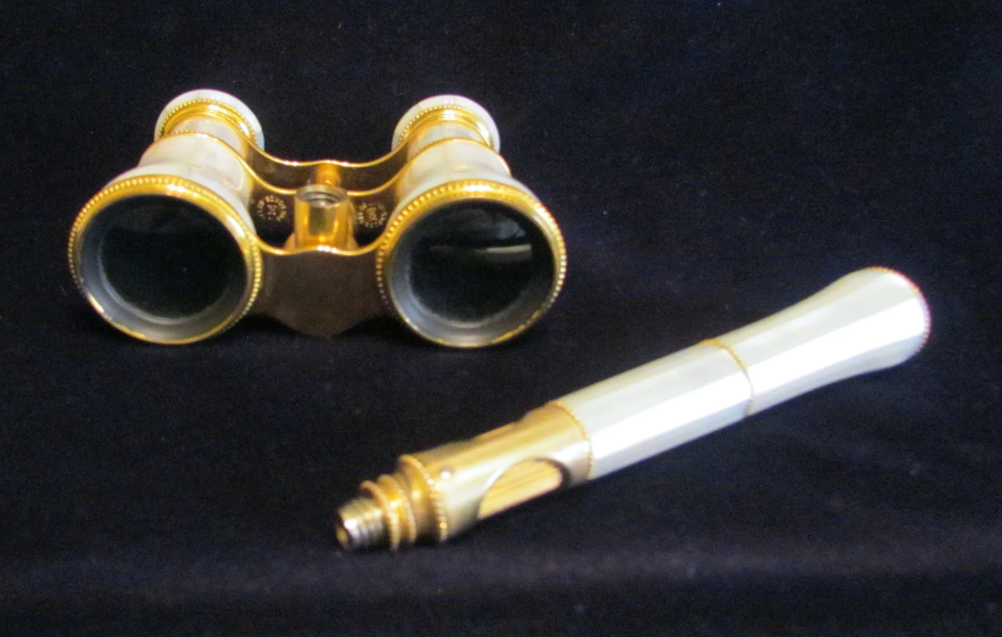 LeMaire Fi Opera Glasses 1800s Paris Mother Of Pearl Theater Glasses MOP Binoculars Mint Condition