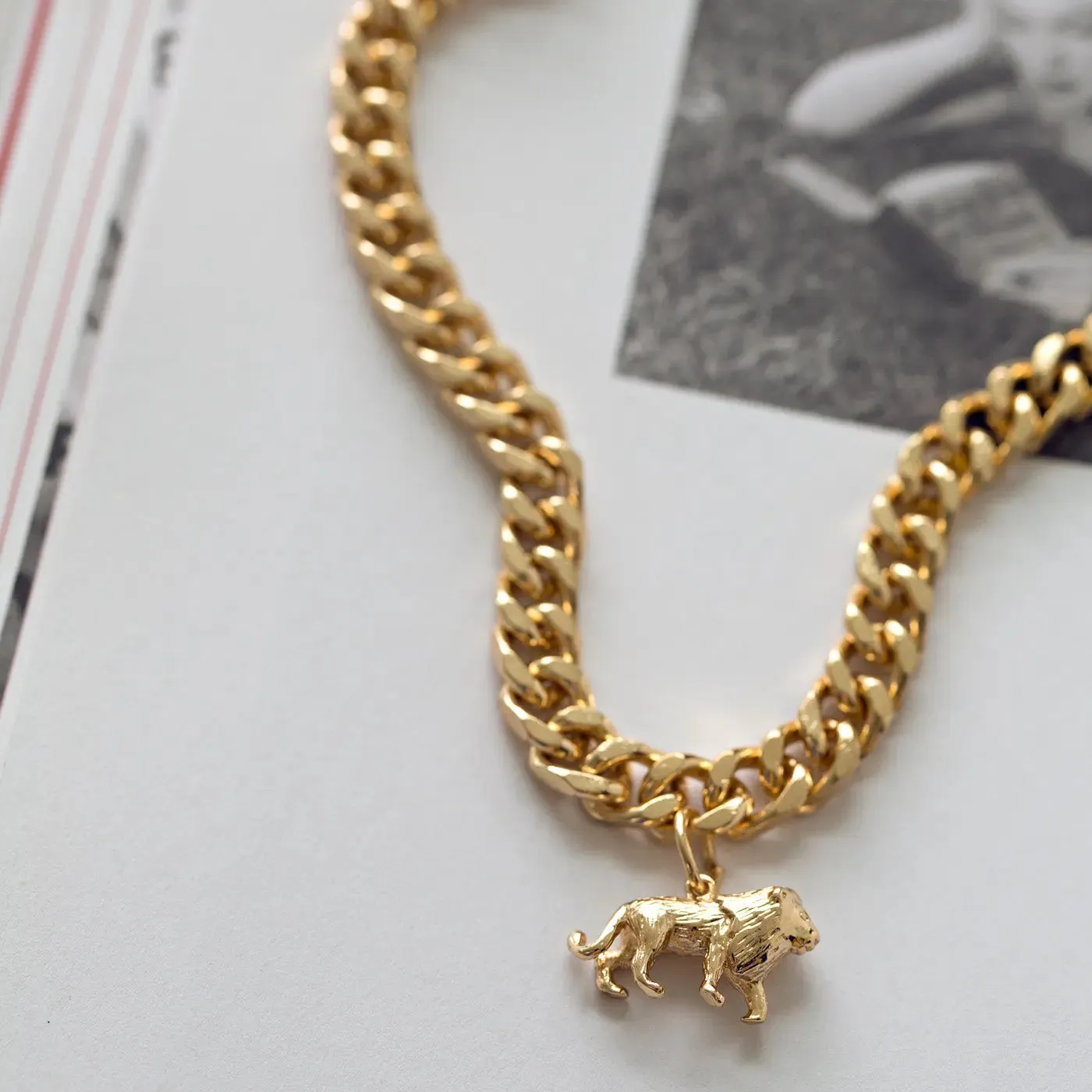 Lion Chunky Chain Necklace