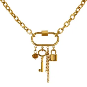 Lock and key necklace