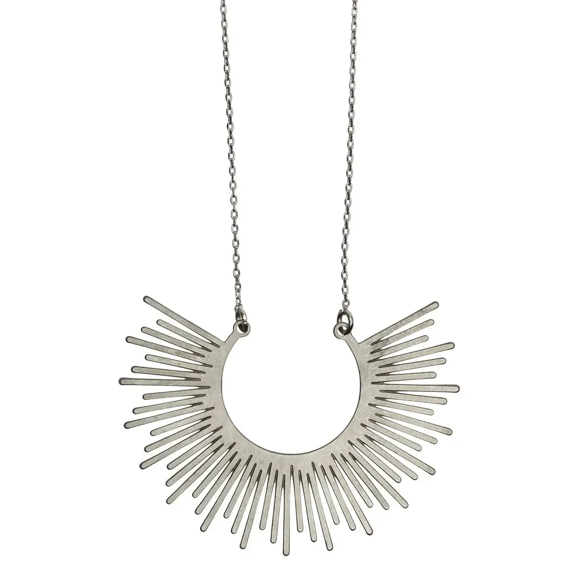 Long Necklace with Aztec Pendant