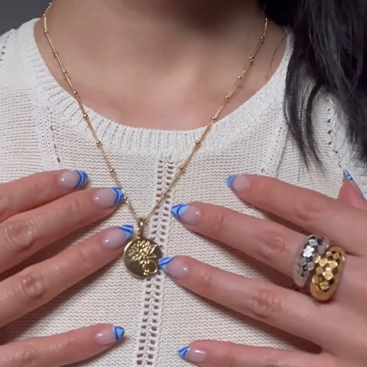 Lotus Necklace With Initial - July Flower