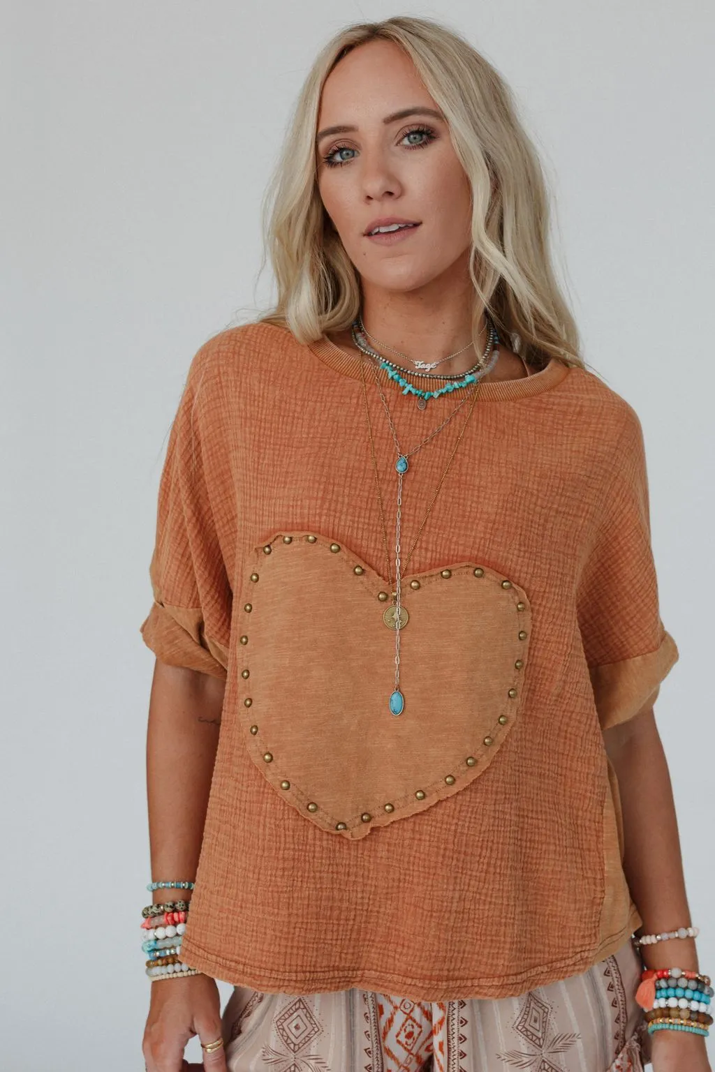 Love Stone Dolman Top - Orange