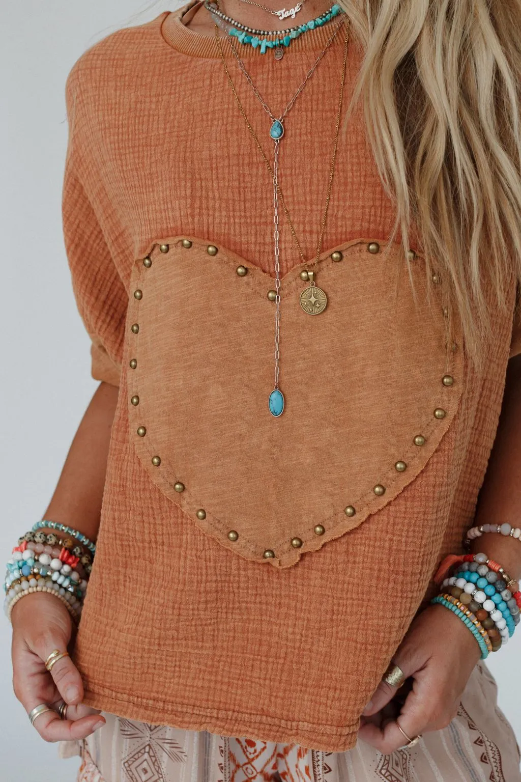 Love Stone Dolman Top - Orange