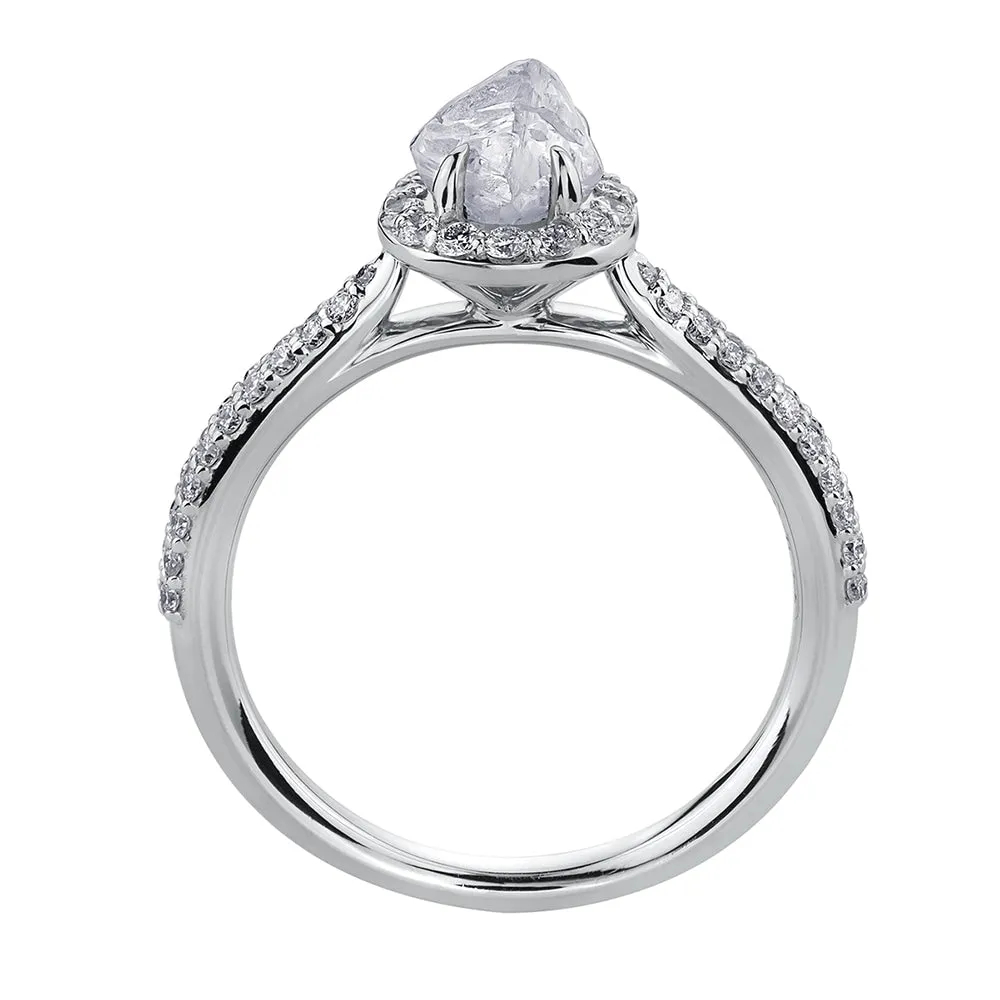 Love's Foundation Rough Canadian Diamond Ring