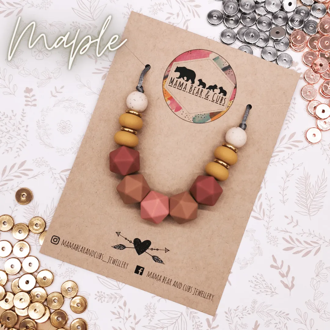 Lux Collection Silicone Teething Necklace & Breastfeeding Necklace