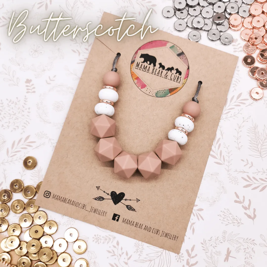 Lux Collection Silicone Teething Necklace & Breastfeeding Necklace