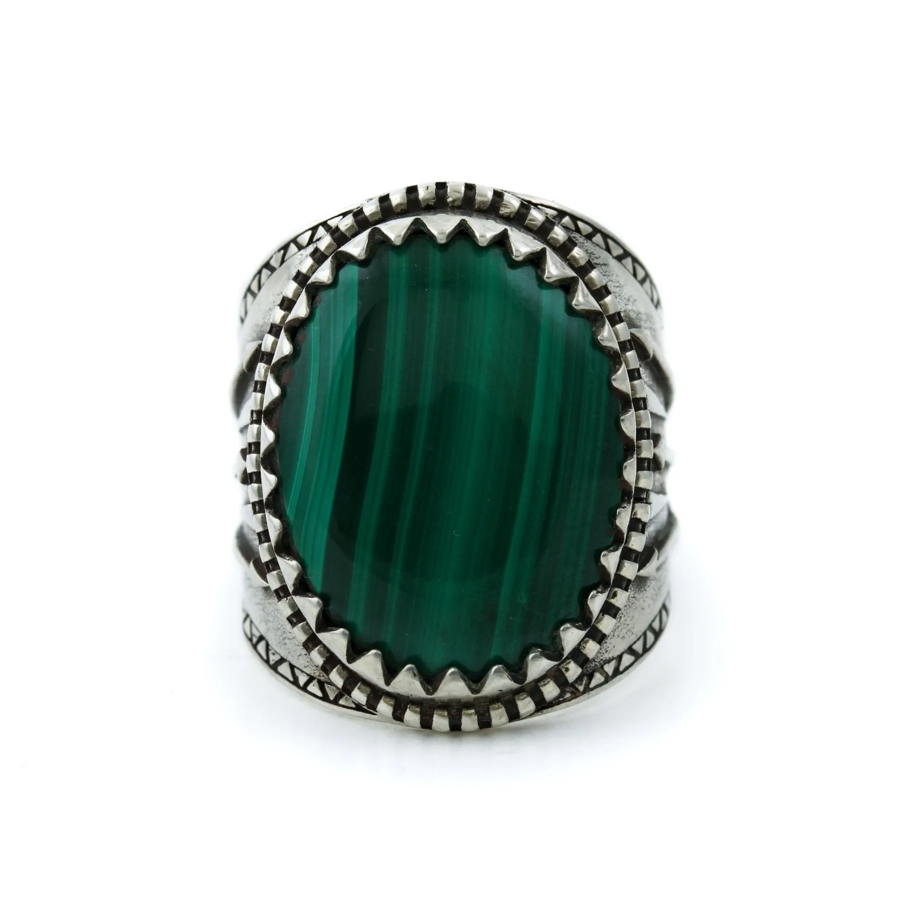 Malachite "Arrow" Ring