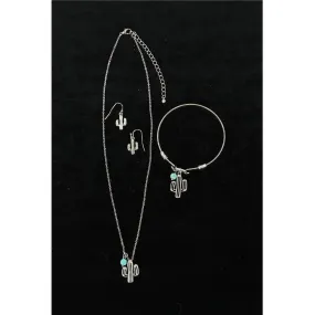 M&F Western Ladies Turq/Cactus Jewelry Set