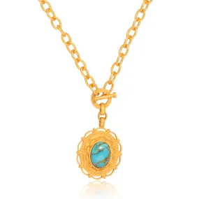 Meet Me in Mykonos Toggle Necklace - Turquoise