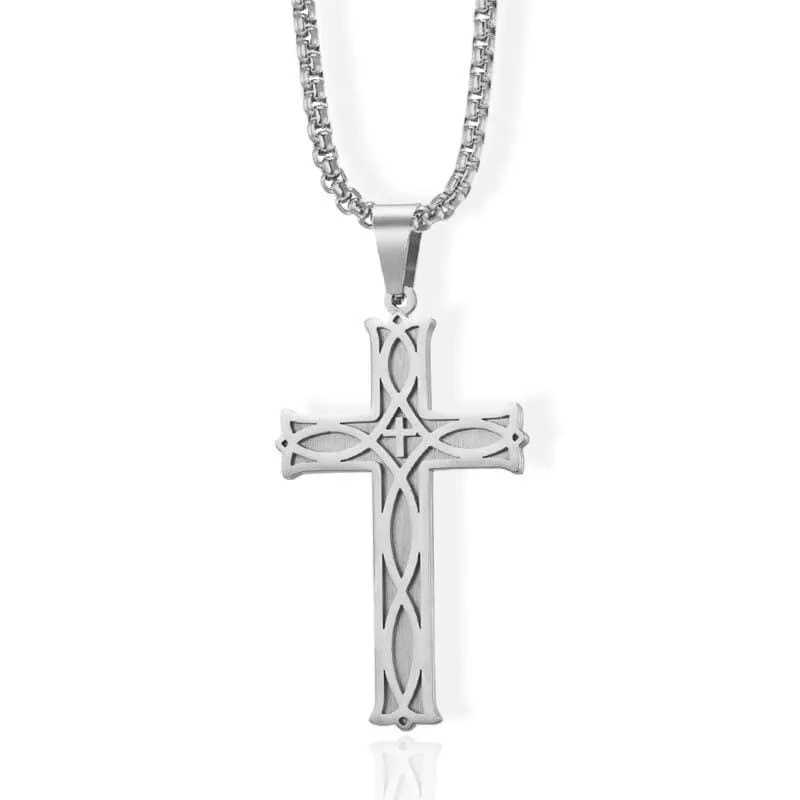 Men's Christian Necklace <br> Christian Cross