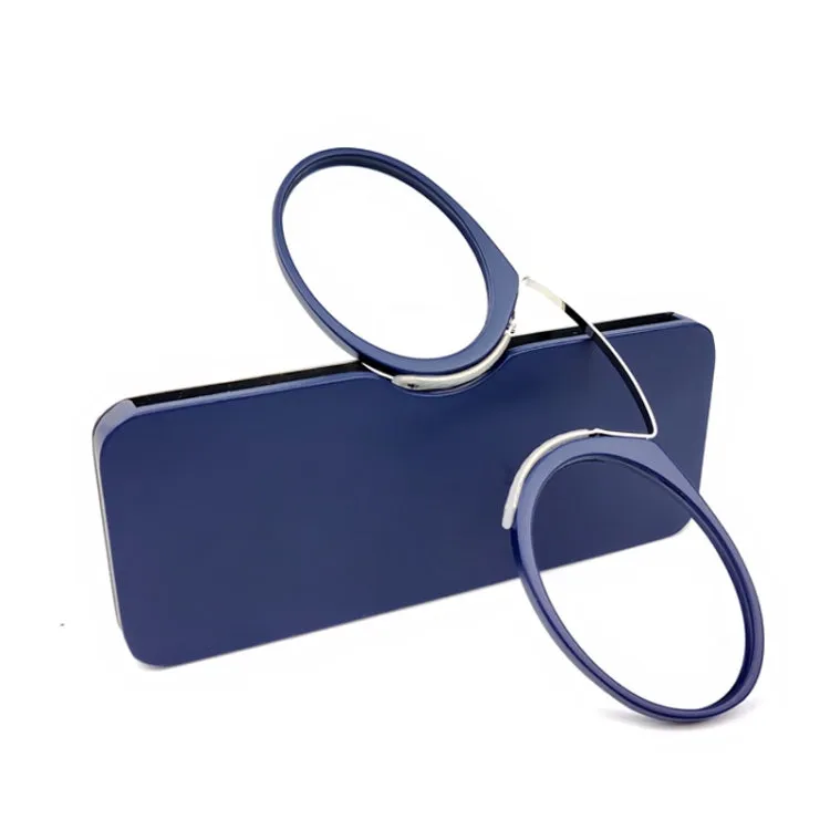 Mini Clip Nose Style Presbyopic Glasses without Temples, Positive Diopters: 1.50(Blue)