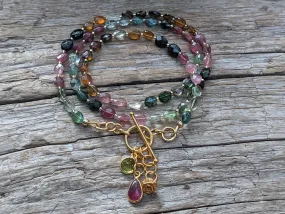 Multi Color Tourmaline Necklace