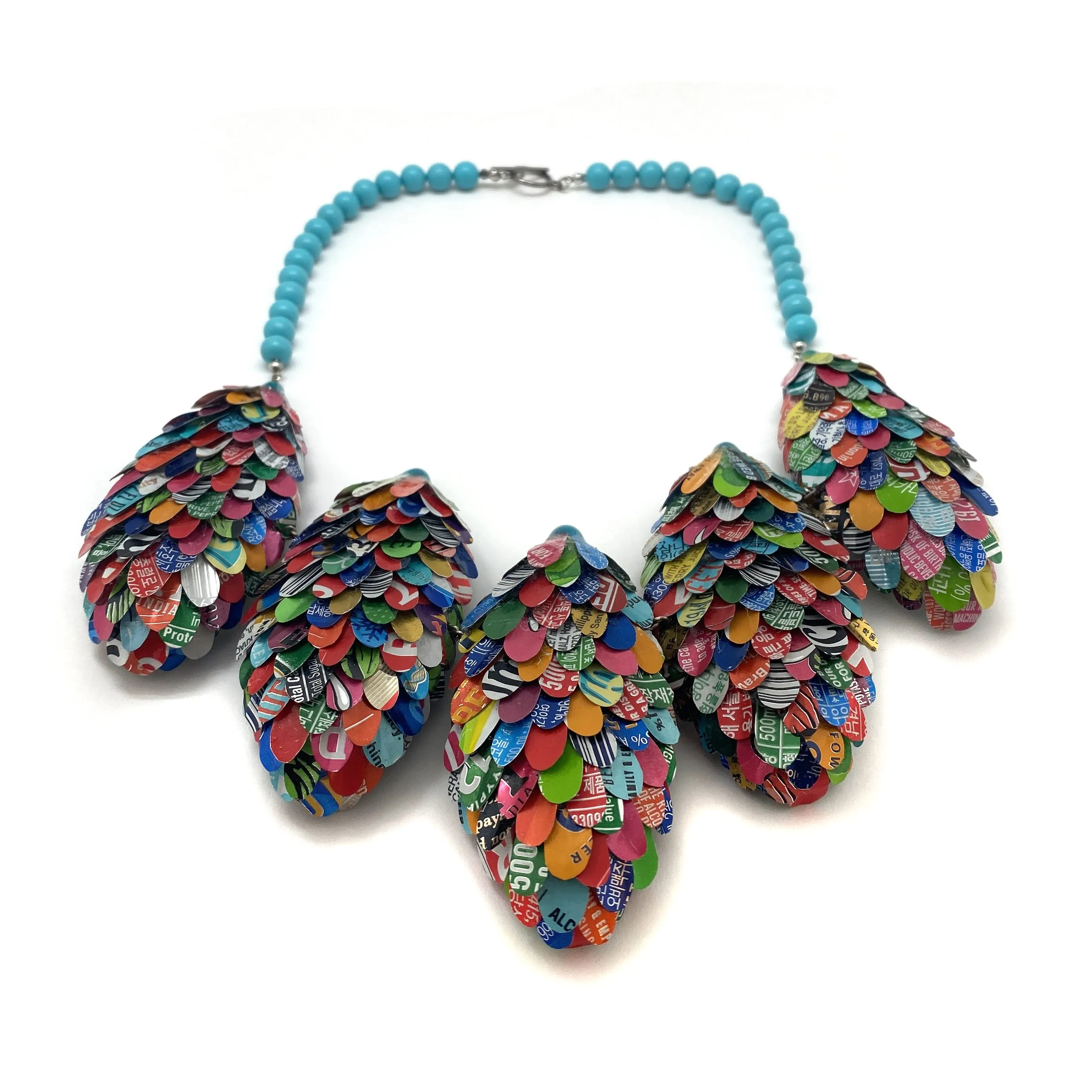 Multicolor Round Petal Necklace