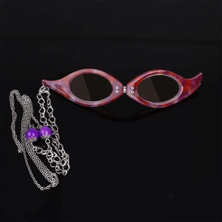 Necklace Pendant Handheld Folding Reading Glasses   1.50D Rndom Color Delivery