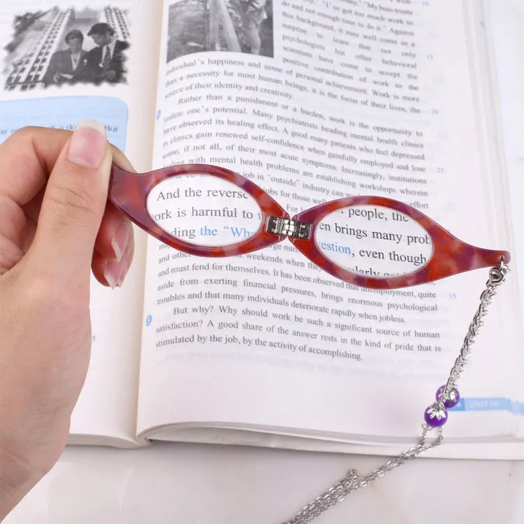 Necklace Pendant Handheld Folding Reading Glasses   1.50D Rndom Color Delivery