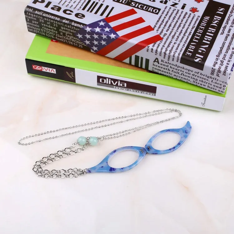 Necklace Pendant Handheld Folding Reading Glasses   1.50D Rndom Color Delivery