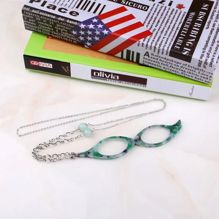 Necklace Pendant Handheld Folding Reading Glasses   1.50D Rndom Color Delivery