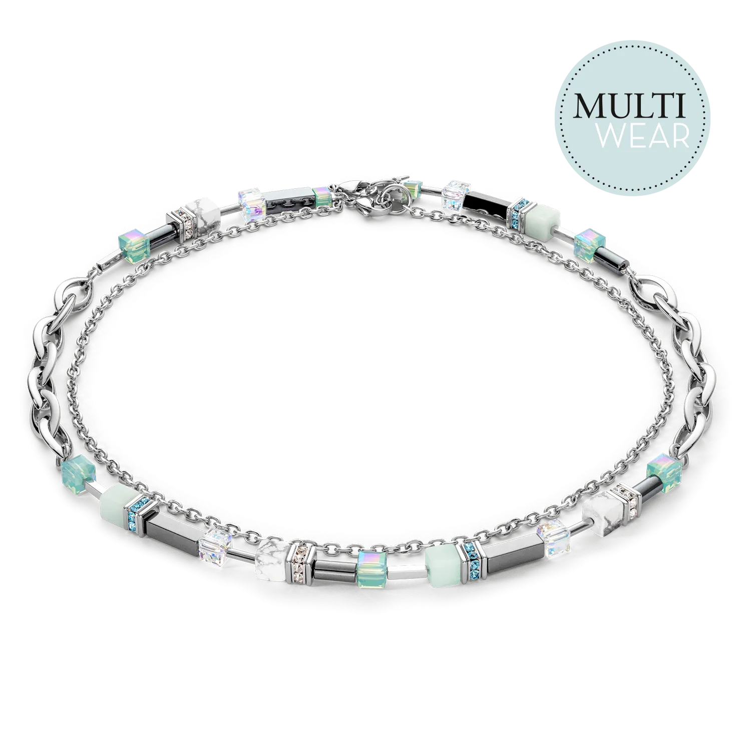 Necklace Shape-Mix Multiwear mint green