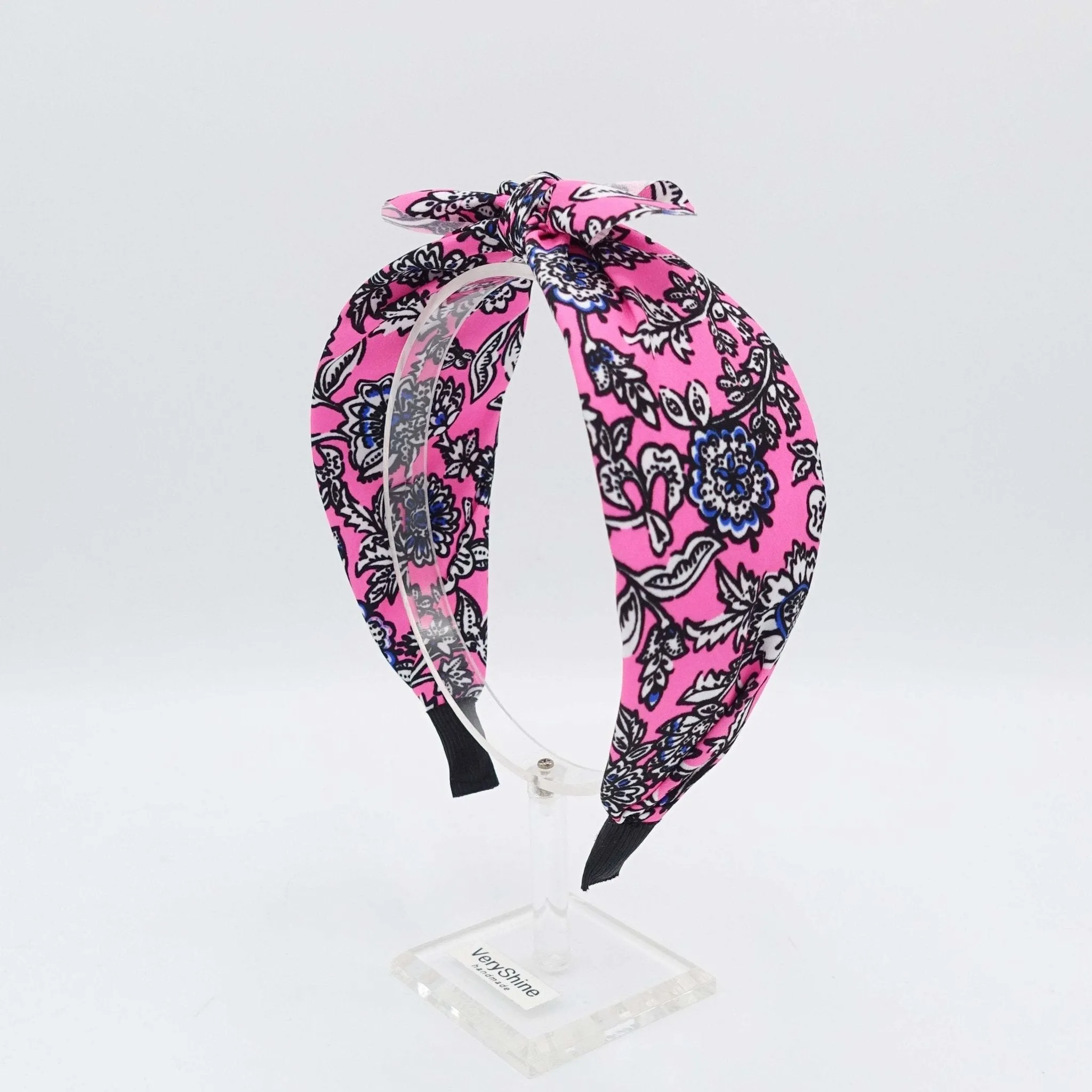 neon bow knot headband floral print hairband Summer headband for women