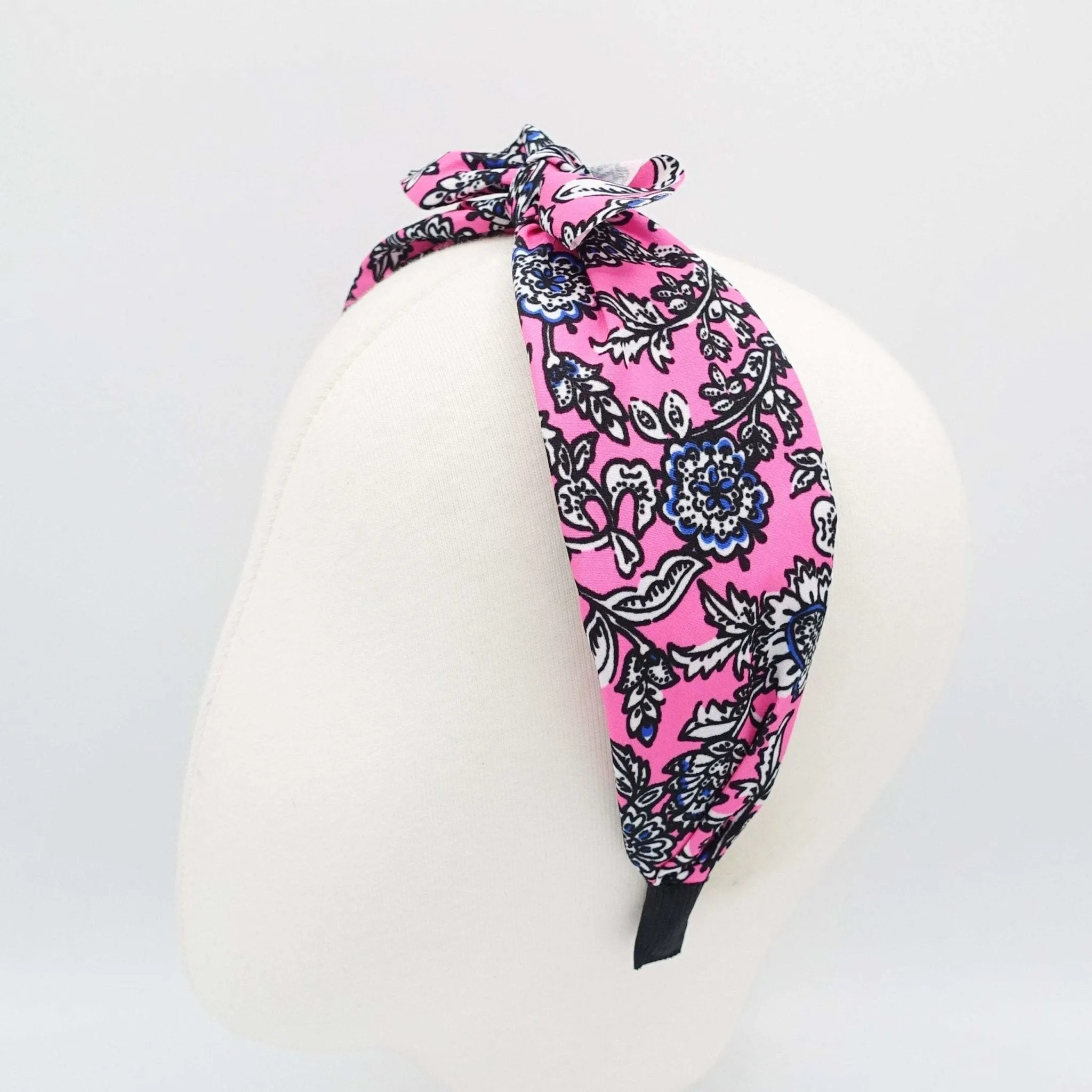 neon bow knot headband floral print hairband Summer headband for women