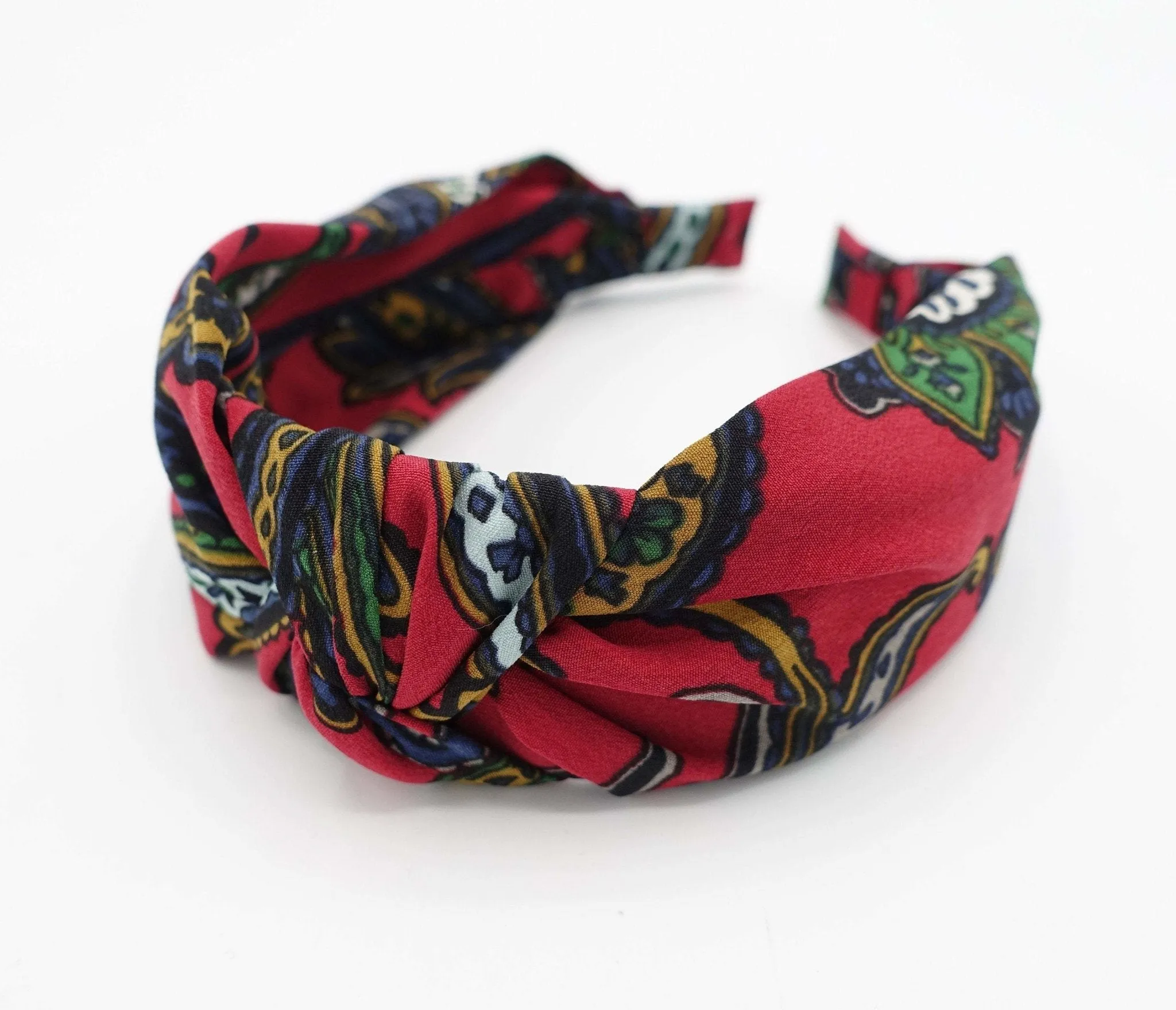 paisley print top knot headband knotted hairband hair accessory for women