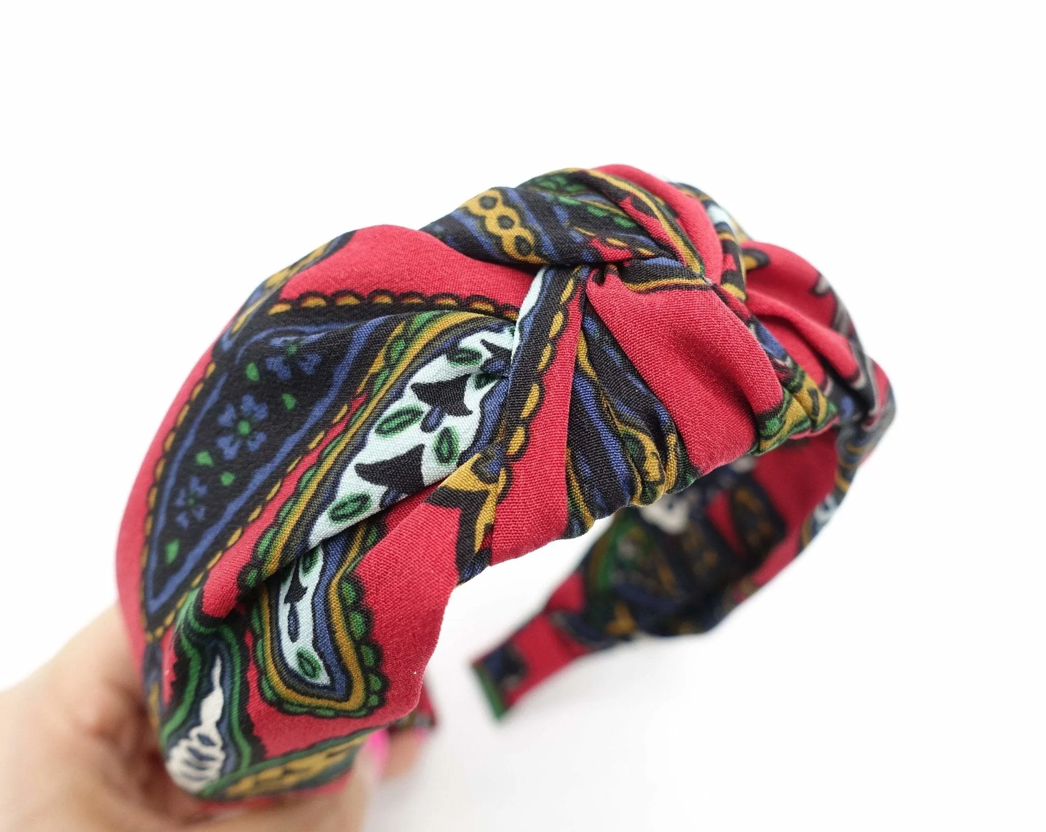 paisley print top knot headband knotted hairband hair accessory for women