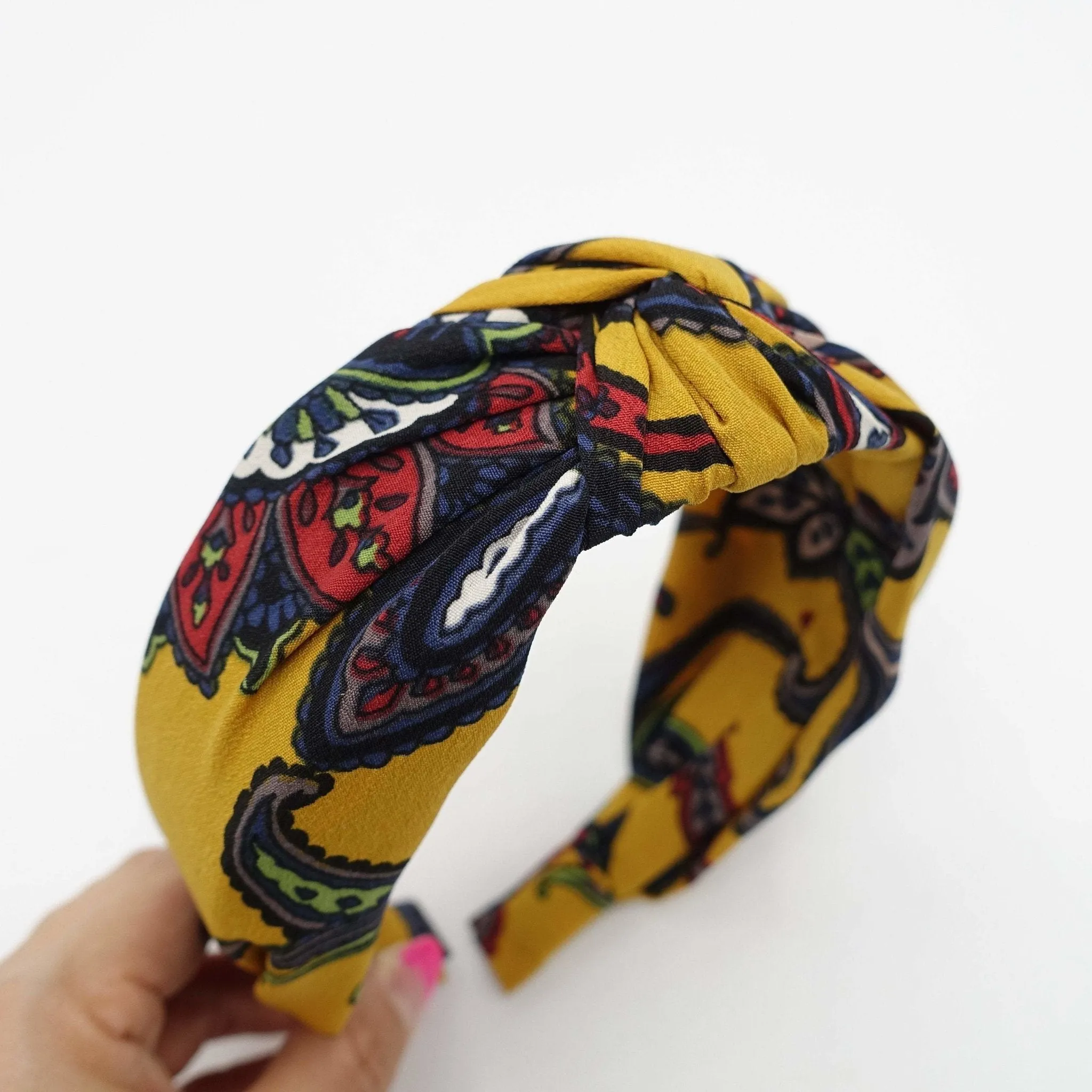 paisley print top knot headband knotted hairband hair accessory for women