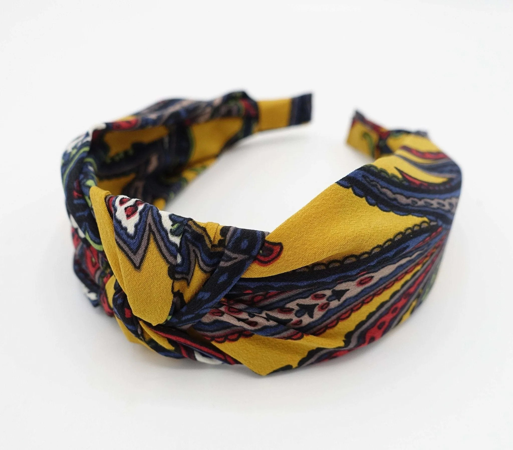 paisley print top knot headband knotted hairband hair accessory for women