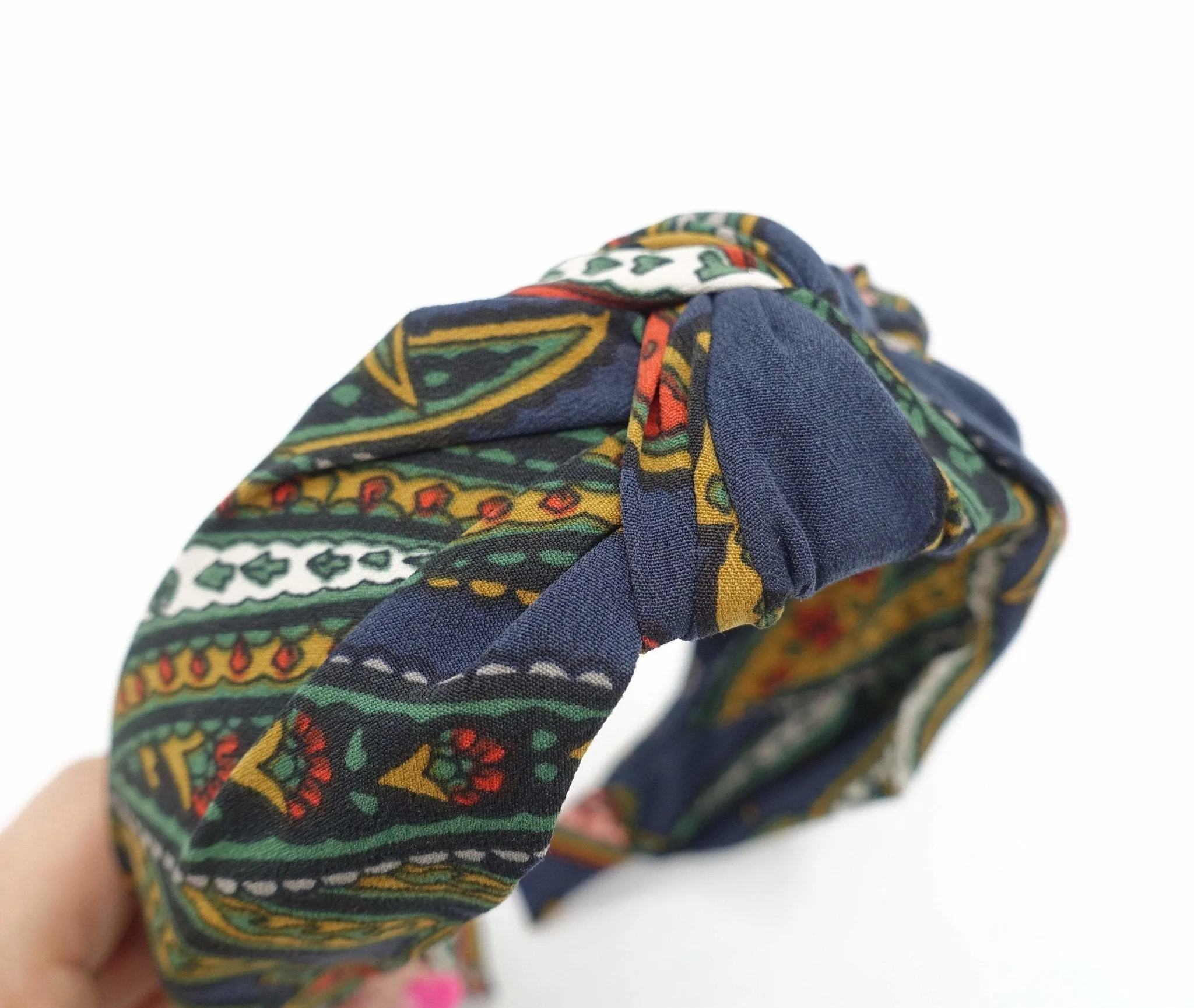 paisley print top knot headband knotted hairband hair accessory for women