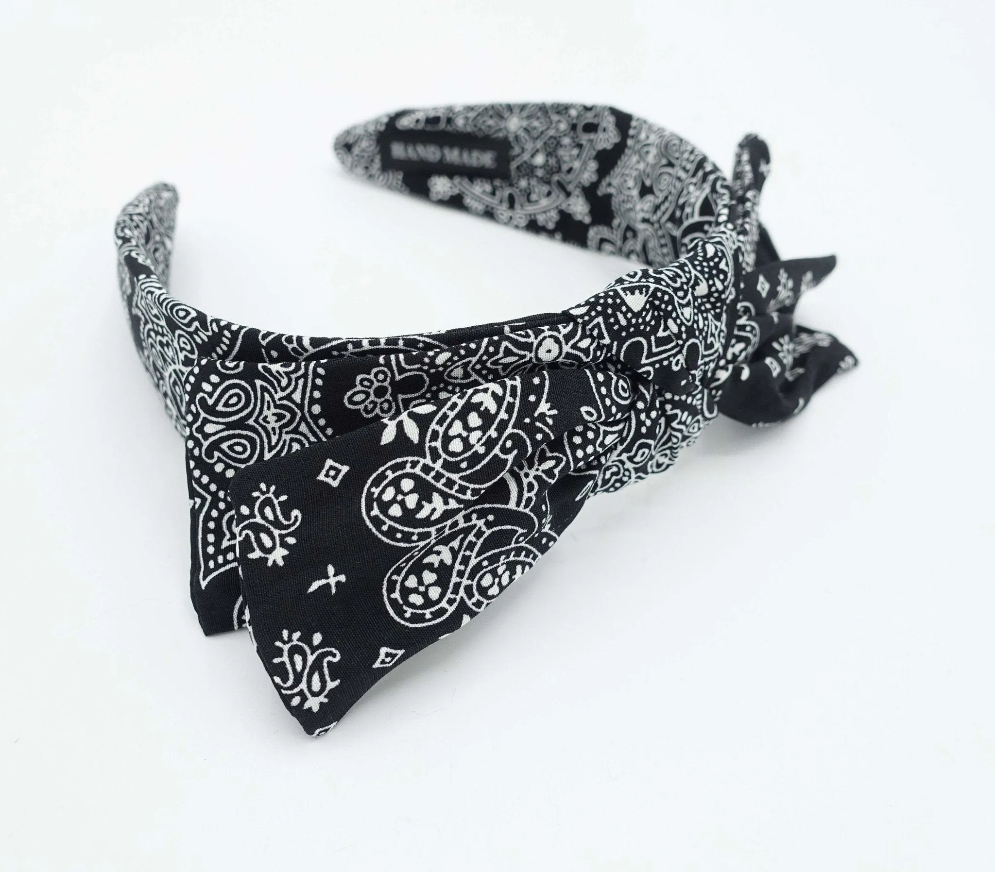 paisley wired bow headband layered bow hairband woman hair accessory for women