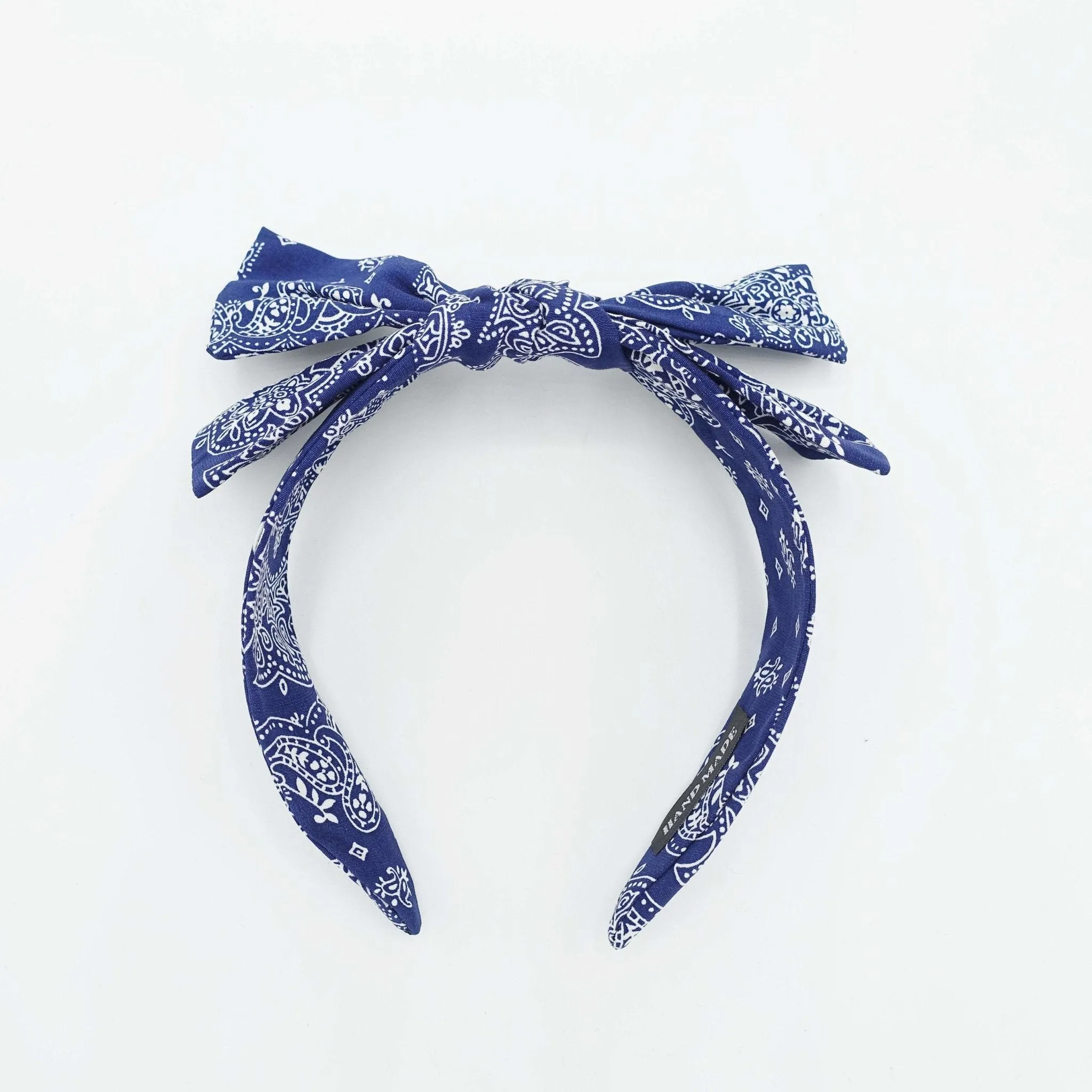 paisley wired bow headband layered bow hairband woman hair accessory for women