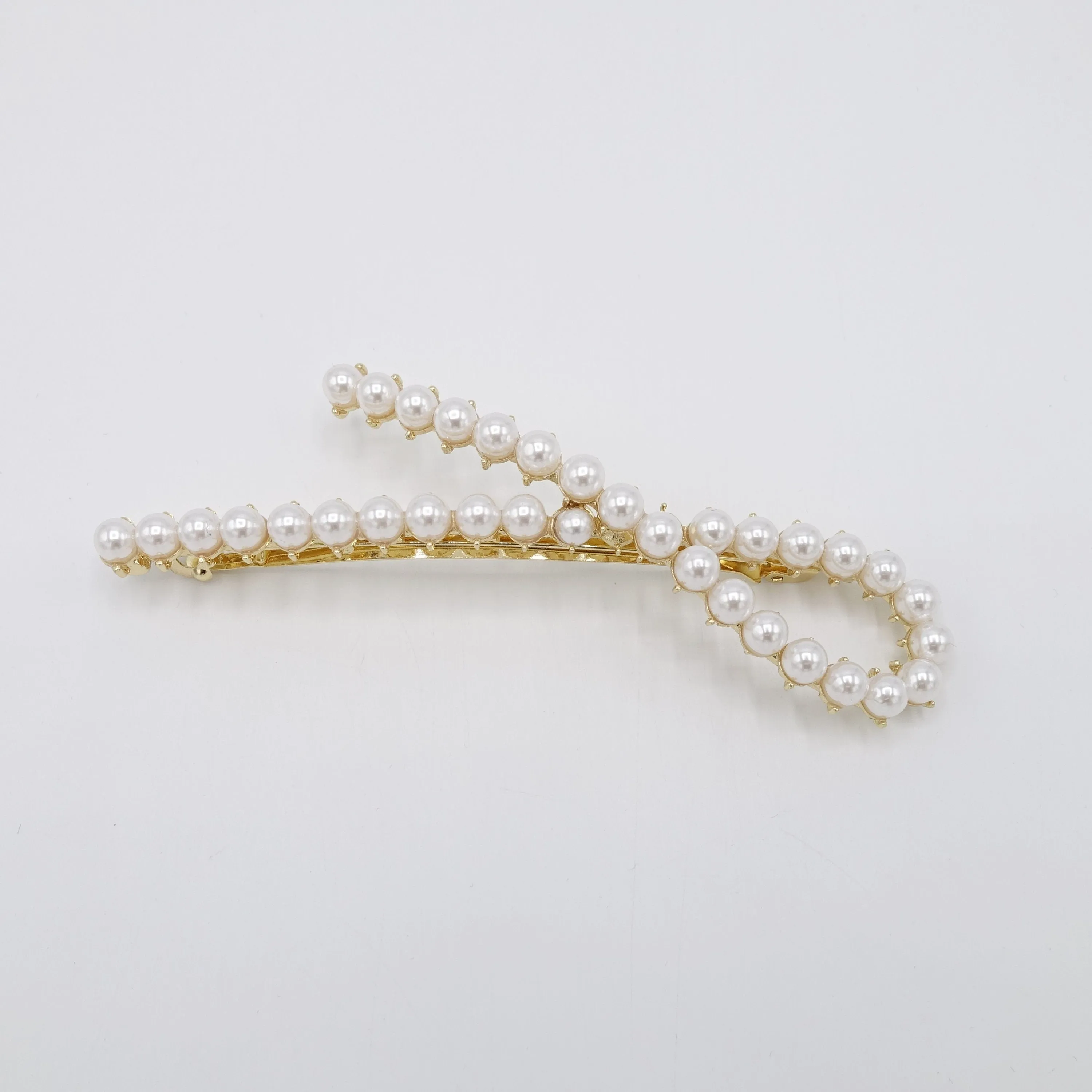 pearl hair barrette, rhinestone hair barrette for women