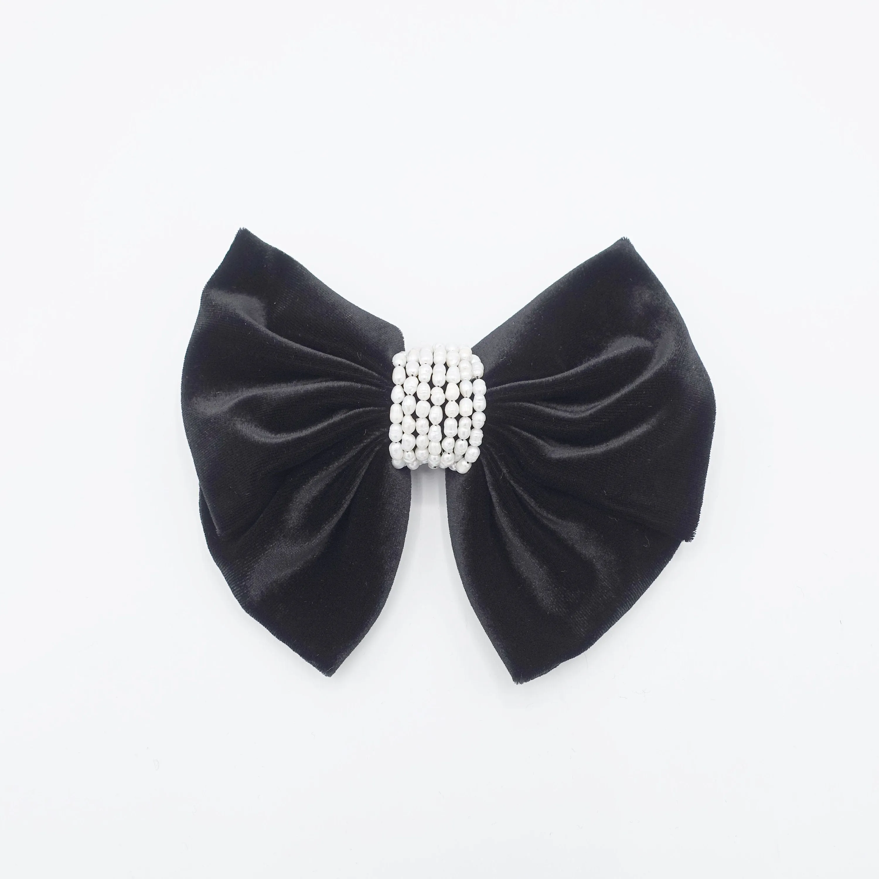 pearl wrap velvet hair bow for women luxury style hair accessory for women