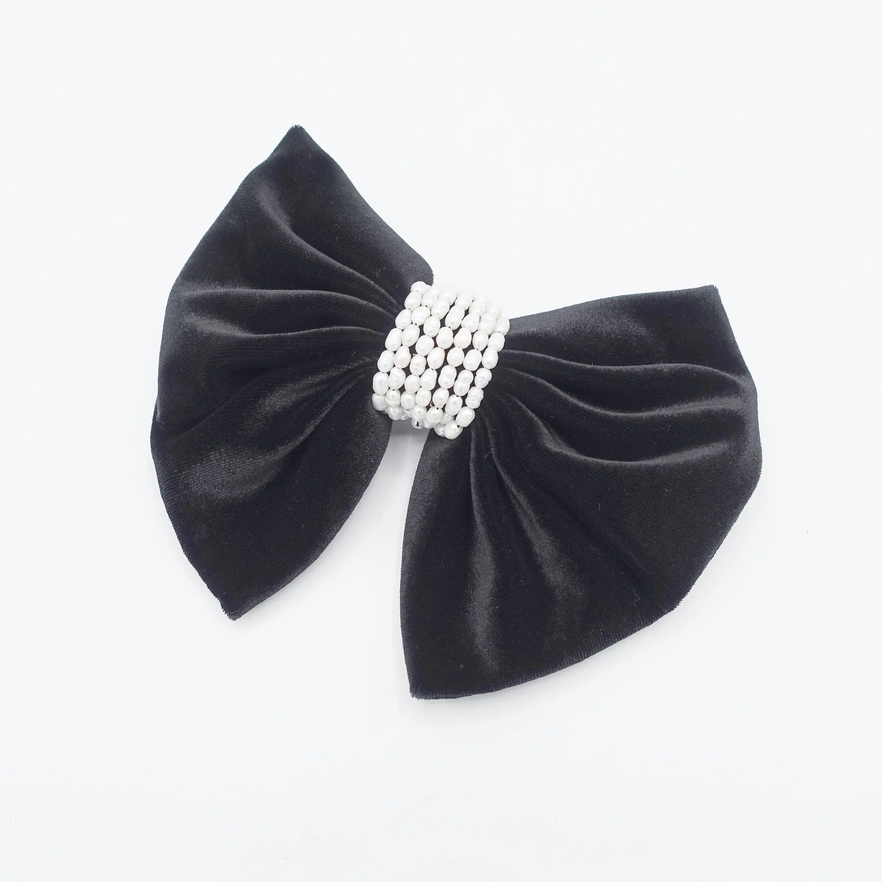 pearl wrap velvet hair bow for women luxury style hair accessory for women