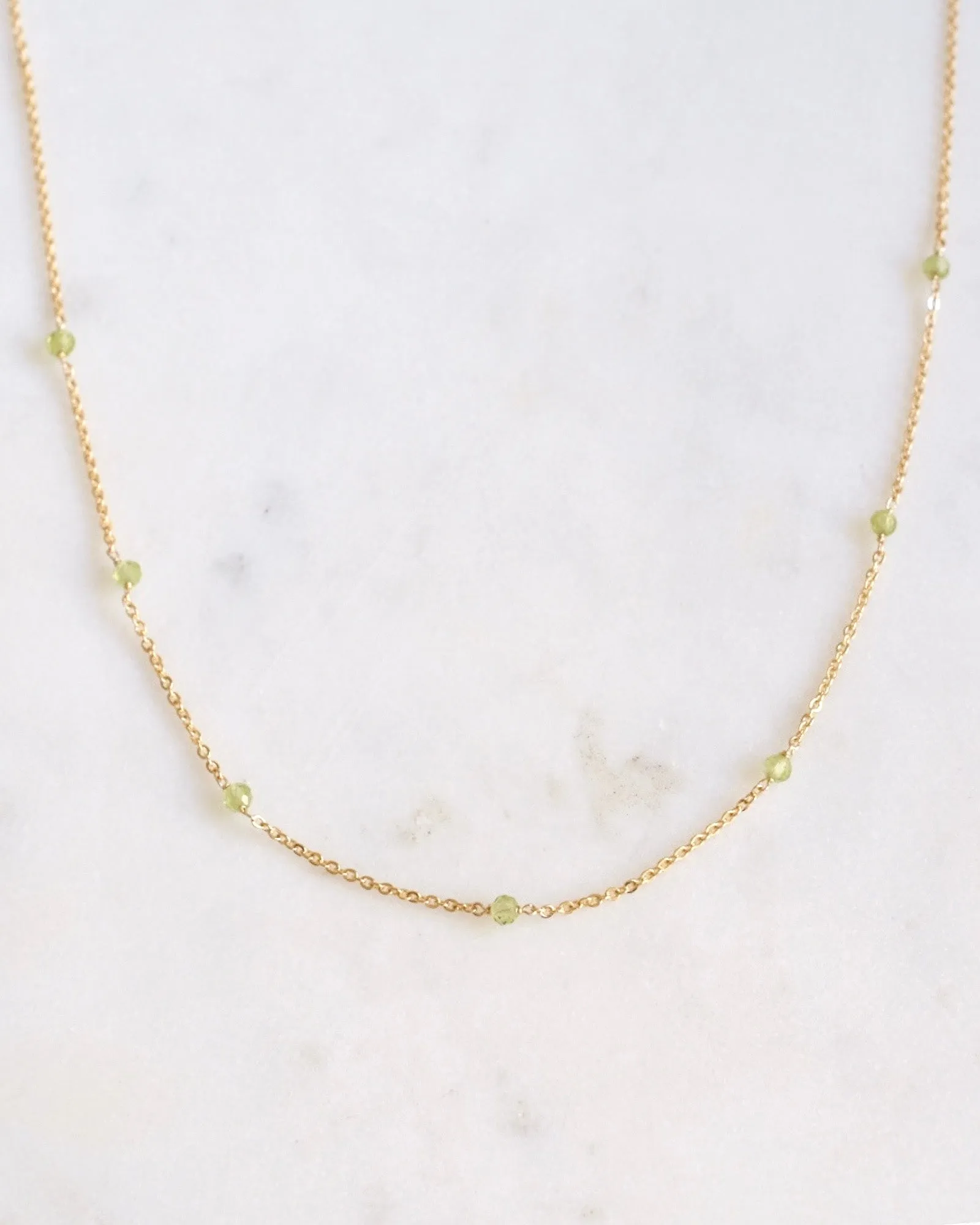 Peridot Dot necklace