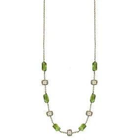 Peridot Necklace 4673 A with Australian Opal by Michelle Pressler Jewelry