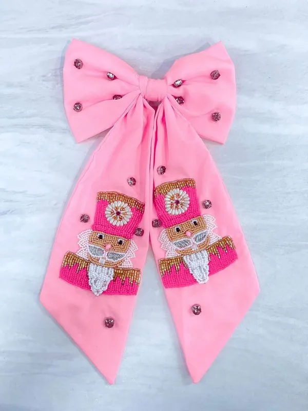 Pink Out Nutcracker Hairbow