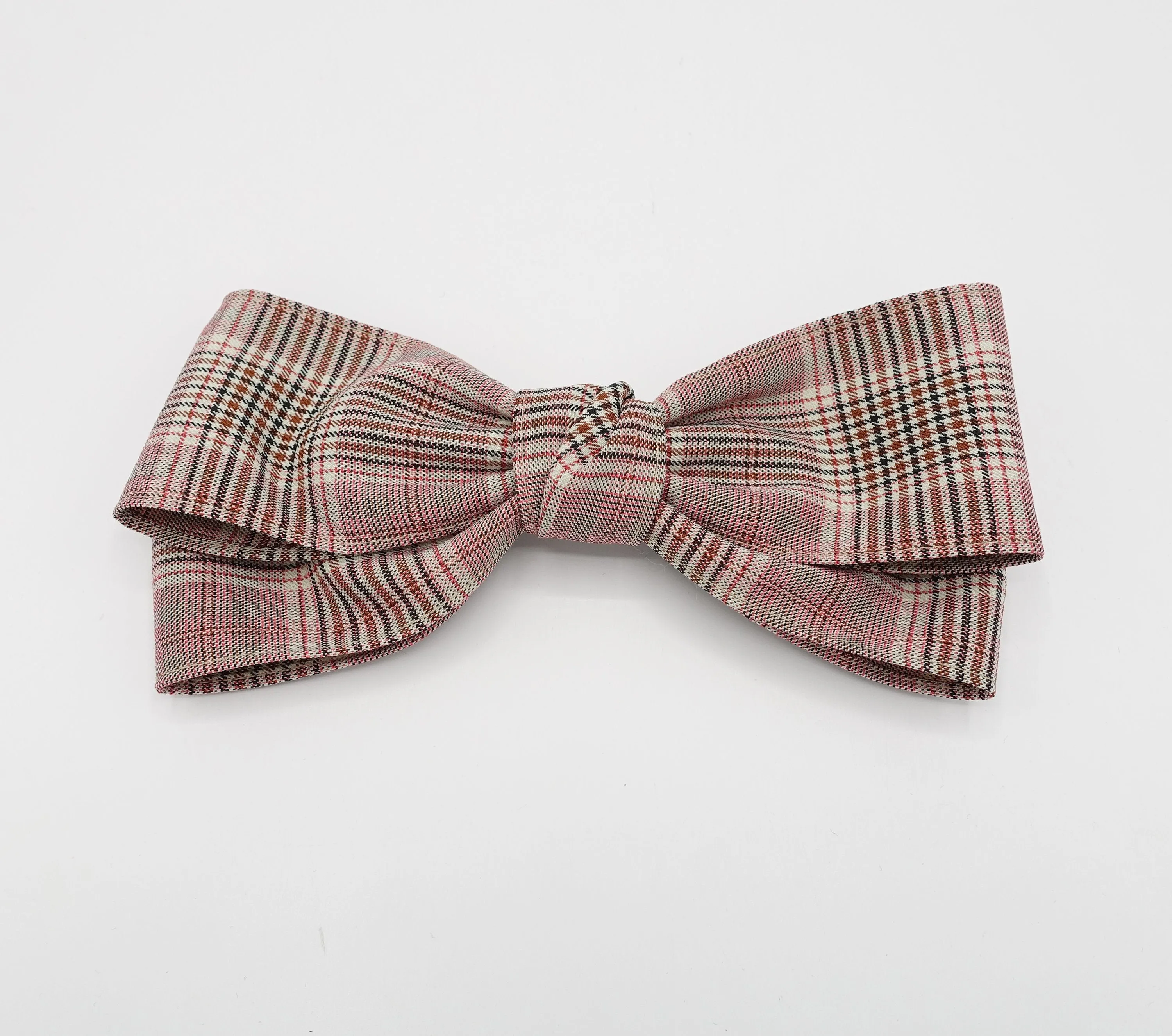 plaid hair bow office hair accessory for women