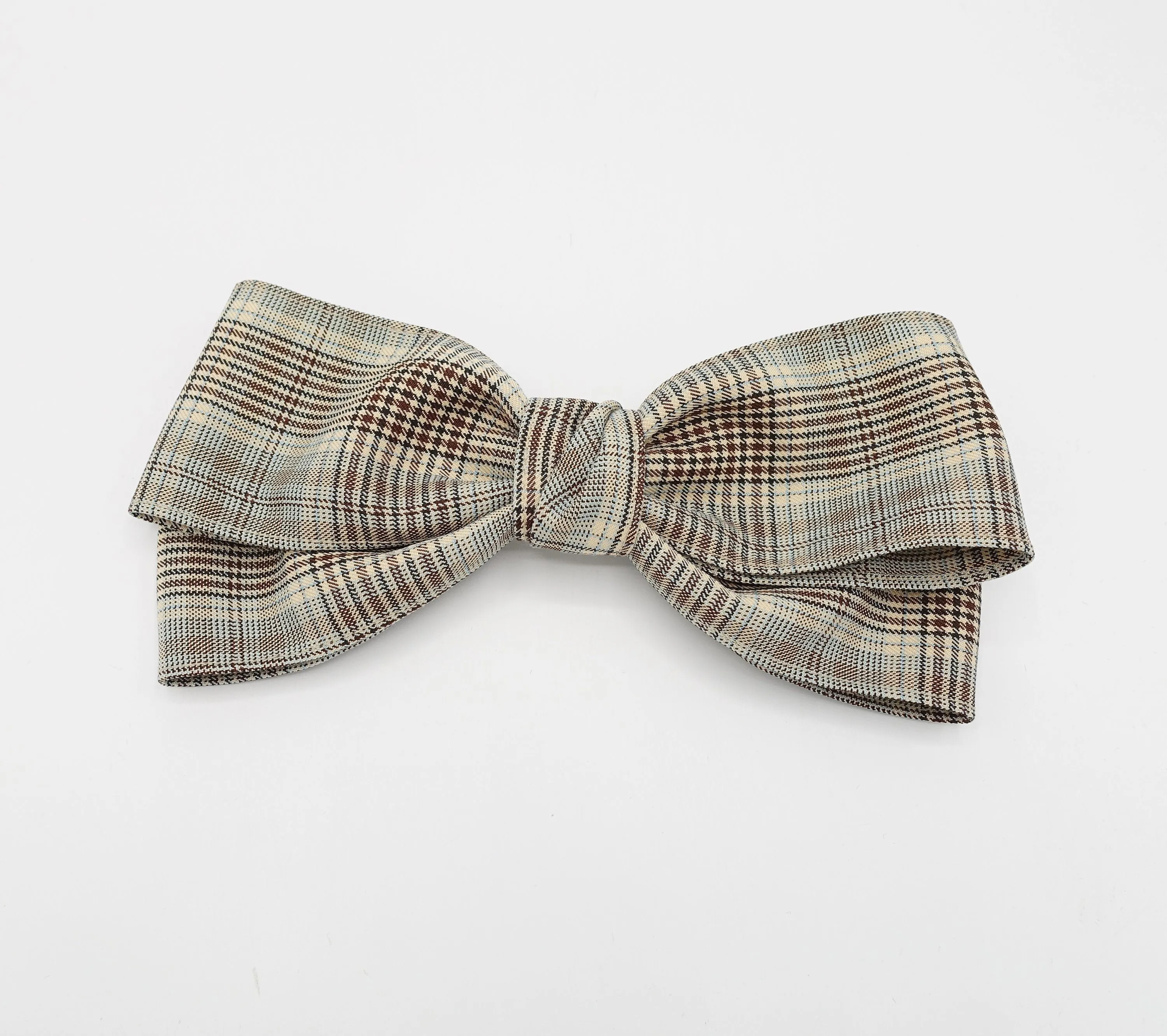 plaid hair bow office hair accessory for women