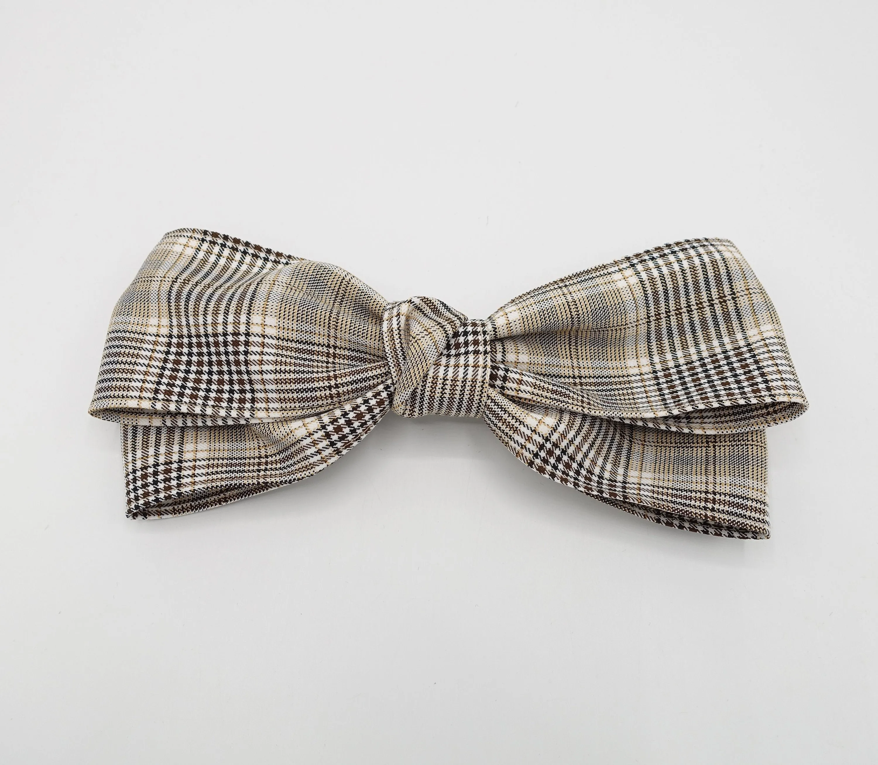 plaid hair bow office hair accessory for women