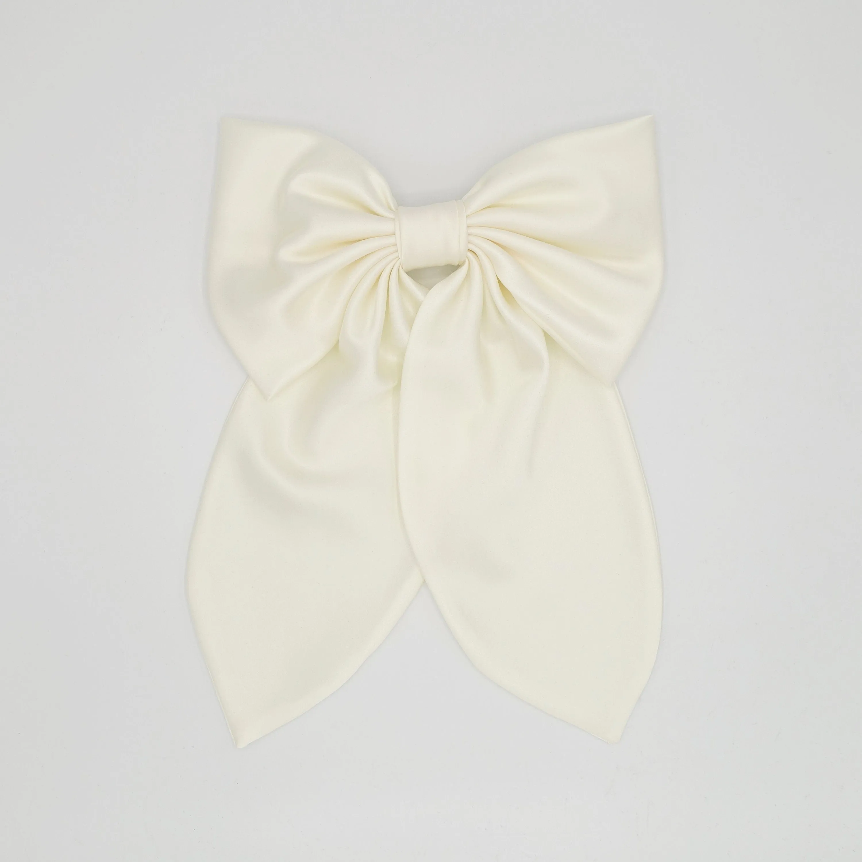 plus grand satin hair bow long tail large hair accessory for women