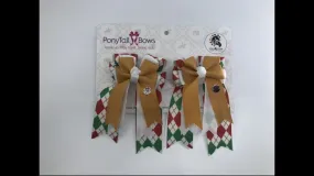 PonyTail Bows- Argyle Plaid