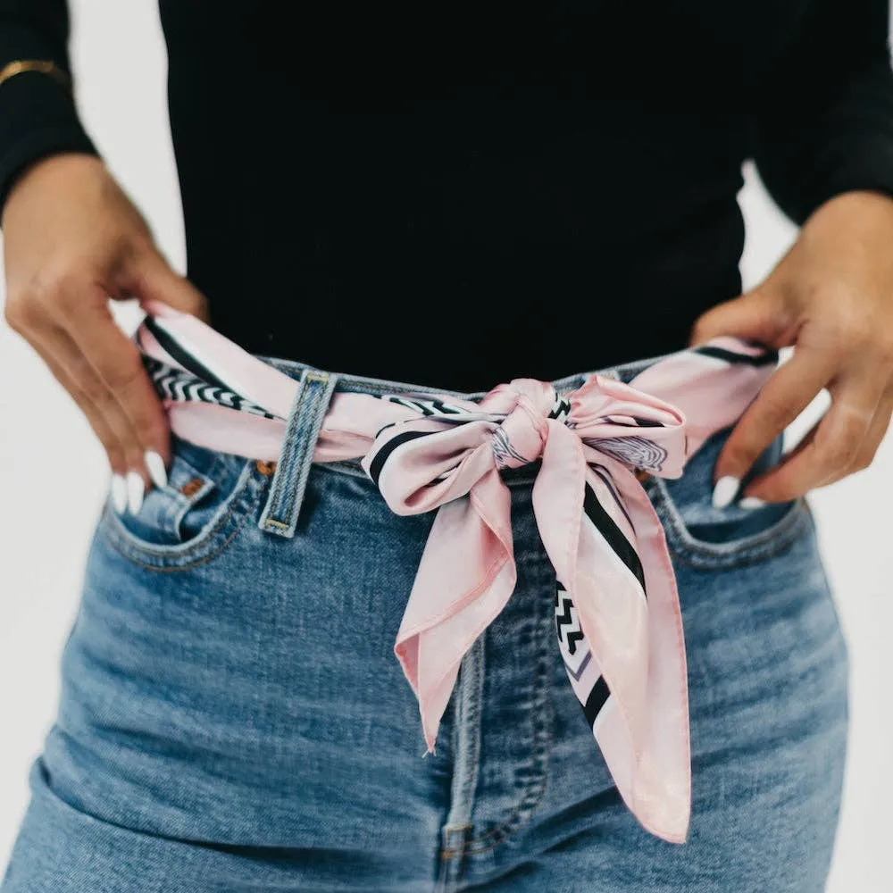 Pretty Simple | Printed Equestrian Hair Scarf: Bubblegum Pink