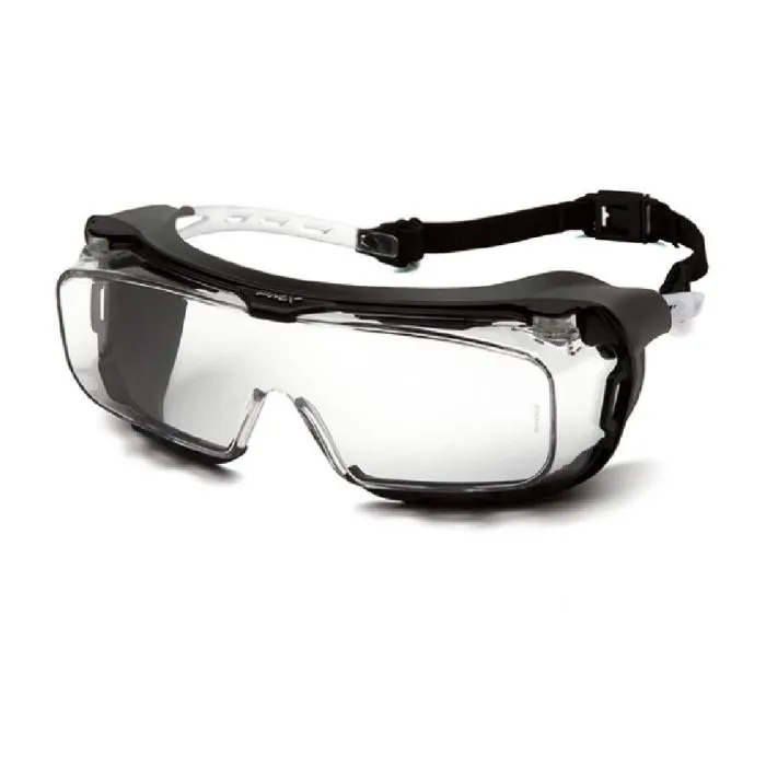 Pyramex Cappture Plus S9910STMRG Safety Glasses, Clear H2Max Anti Fog Lens with Rubber Gasket, One Size, 1 Each