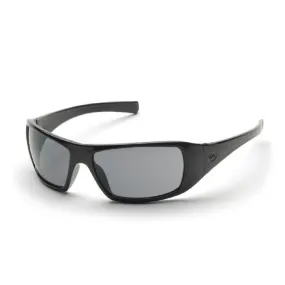 Pyramex SB5620D Goliath Safety Glasses, Black Frame, Gray Lens, 1 Each