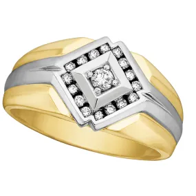 "ANTHONY"  TWO-TONE DIAMOND RING