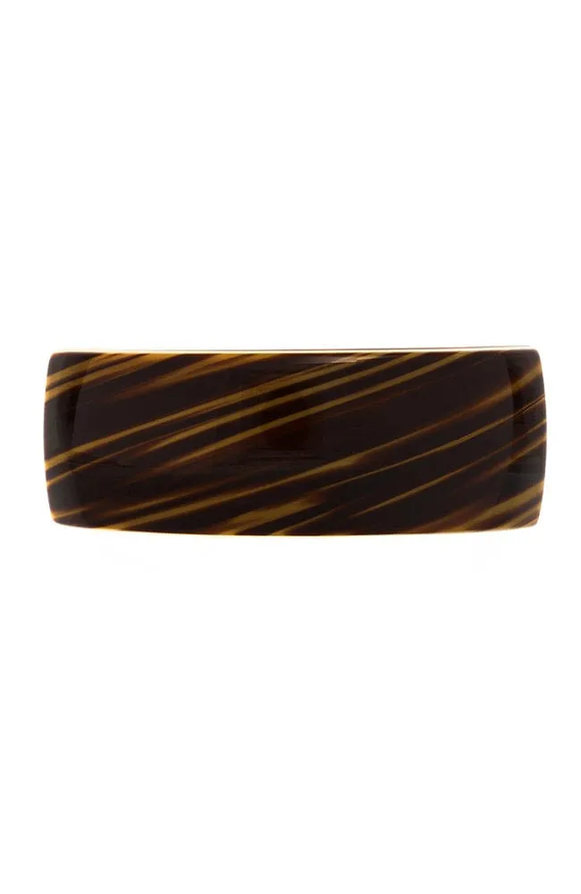 Rectangle Volume Barrette - Tiger