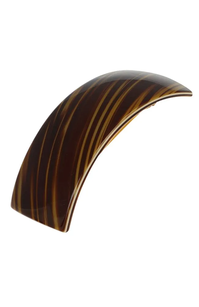 Rectangle Volume Barrette - Tiger