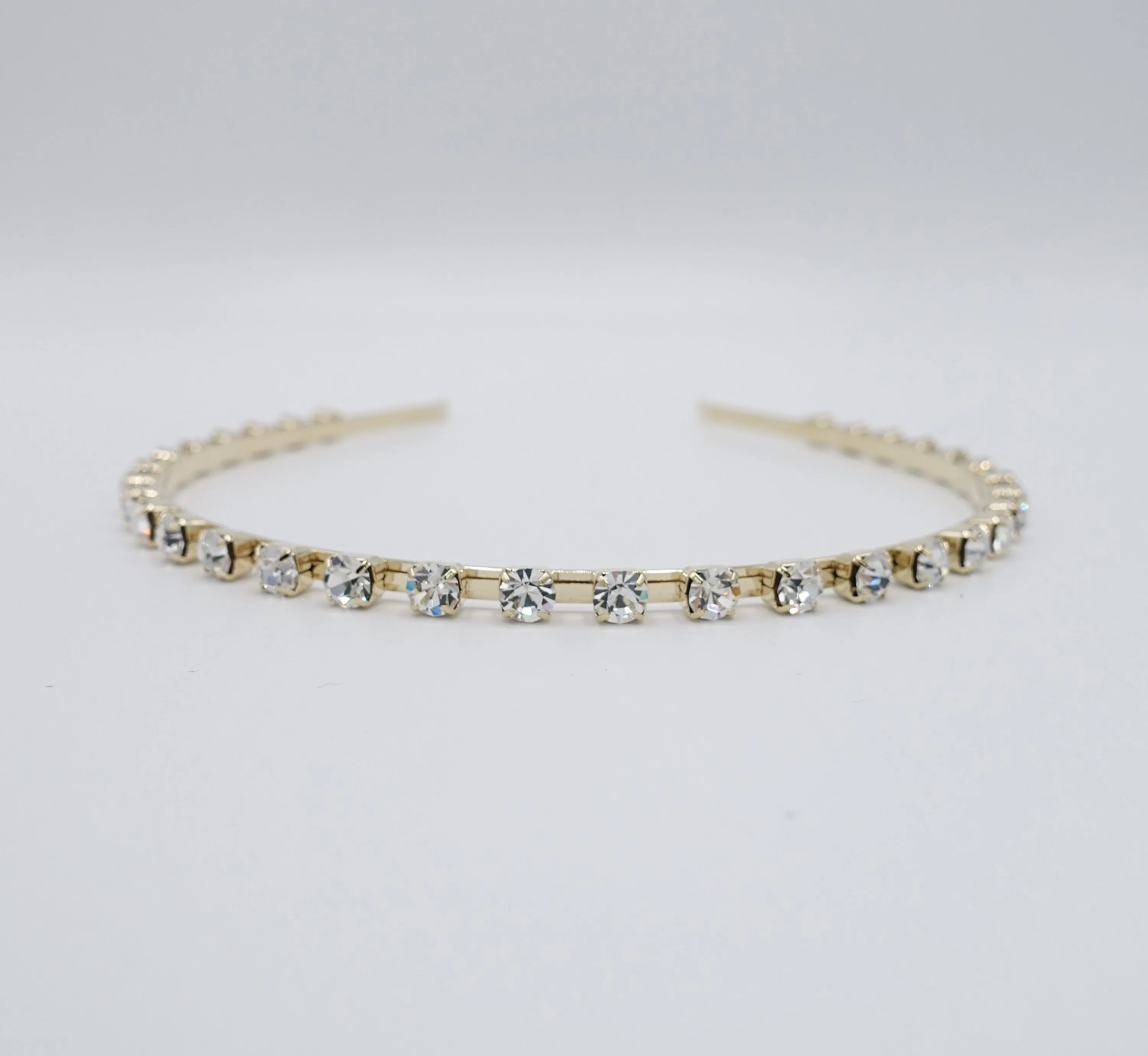 rhinestone embellished metal thin headband