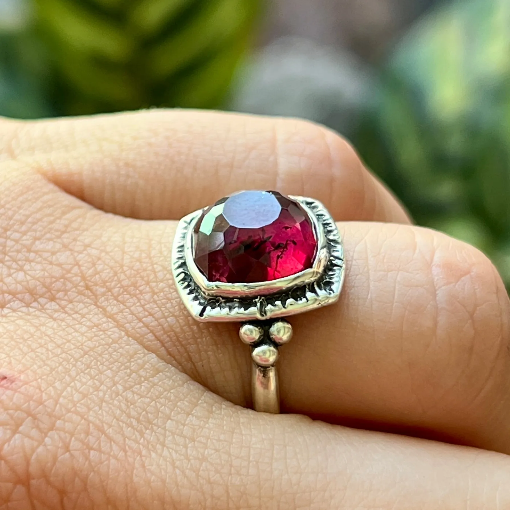 Rhodolite Garnet Ring- Sz 8